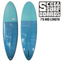サーフボード ファンボード ミッドレングス 7'0 BL ブルー 青 レトロ オルタナティブ センターフィン スタビ フィン付 FCSフィン SURFING S...