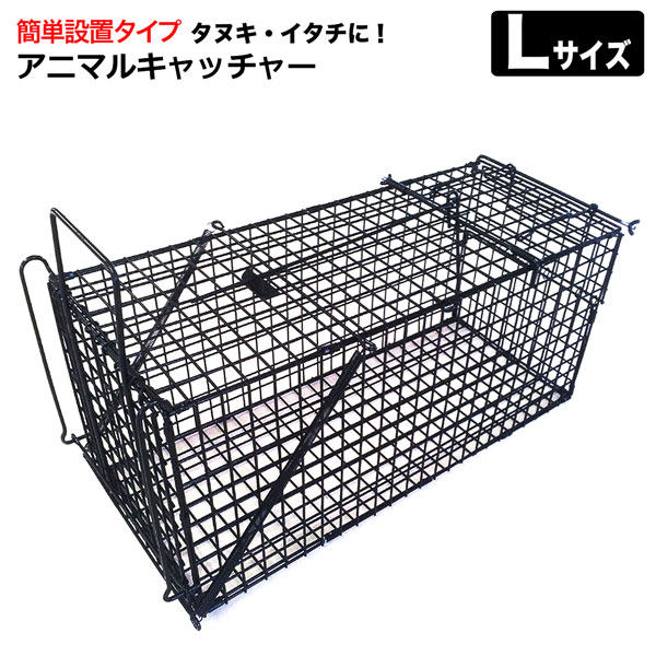 アニマルキャッチャー 動物 捕獲器 保護器 罠 トラップ オリ 害獣対策 Lサイズ シンセイ メーカー直送