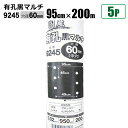 国産 有孔黒マルチ9245 5本セット 穴径 60mm 0.02mm 幅95cm×長さ200m クロマルチ 農用シート 農業資材 シンセイ直送 法人宛基本送料無...