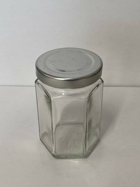 Rakuten - 保存ビン　銀キャップ付　48本　150ml（J150-六角）保存瓶　ジャム瓶　はちみつ容器　フタ付
