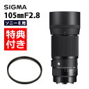 （レビューでレンズキャッププレゼント）【カメラレンズ＆フィルターセット】シグマ SIGMA 105mm F2.8 DG DN MACRO(A) ソニーEマウント用 中望遠マクロレンズ ミラーレス専用