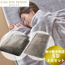 (2点セット)カルドニード ノッテ3 掛け敷き毛布セット シルバー セミダブル(メーカー直送)(代引不可)(ラッピング不可)