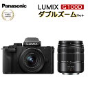 Panasonic パナソニック ミラーレス一眼カメラ LUMIX DC-G100DW-K ダブルズームキット 小型 Vlog撮影 4K動画 簡単操作 5軸ハイブリット手ブレ補正
