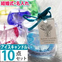 (名入れギフト)キャンドリー ブライダルプチギフト ICE CANDLE 10点セット キャンドル ブライダル 結婚式 プチギフト ブライダルギフト 引き出物 おしゃれ ウェディング ウェルカムギフト ゲストギフト 名入れ 結婚祝い