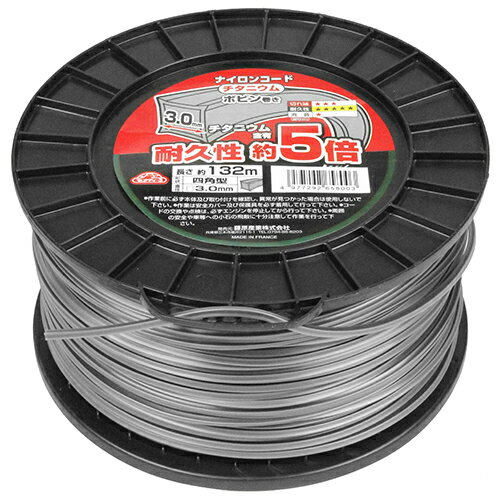 （代引不可） セフティ-3 3.0MMX132M チタニウムナイロンコード□型 （ラッピング不可）