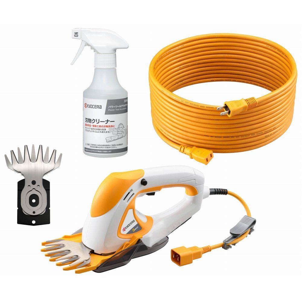 (セット販売)京セラ(リョービ) バリカン AB-1120 + ブレード110mm + 延長コード + 刃物クリーナー(代引き不可)（ラッピング不可）