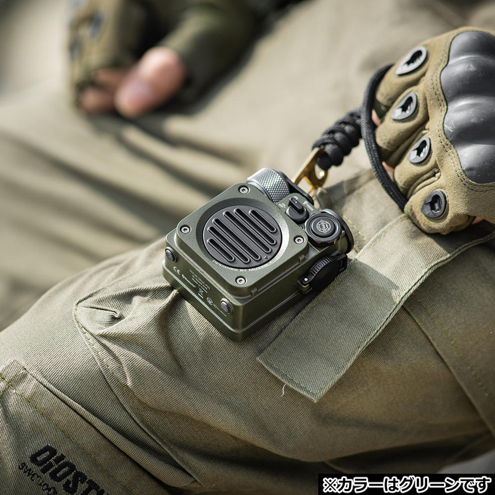 MUZEN Wild Mini Bluetoothスピーカー 第2世代 MW-PVXI2 ブラック IPX5 防水 ワイヤレス ポータブル 持ち運び 小型 軽量 アウトドア ミリタリー レトロ ミューゼン ワイルドミニ スマホ対応 正規品
