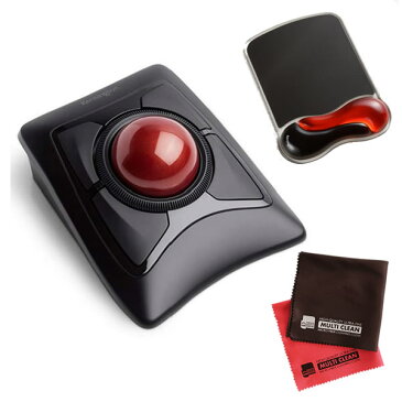 ケンジントン トラックボール&マウスパッドセット エキスパートマウス ワイヤレストラックボール K72359JP&GEL Wave マウスパッド レッド K62402JP 在宅勤務 テレワークに(ラッピング不可)