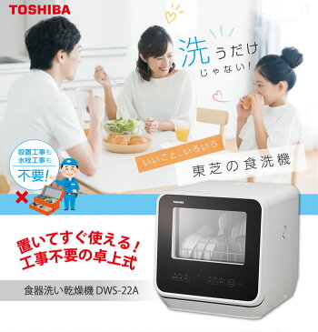 東芝 工事不要 食洗機 DWS-22A 食器洗い乾燥機 1〜3人用(ラッピング不可)