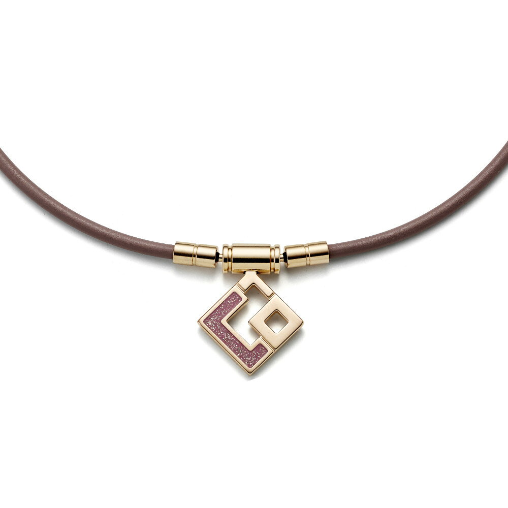 【タオル付き】 コラントッテ TAOネックレス スリム AURA mini シャンパンゴールド×ラベンダーラメ DAAAI111