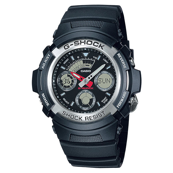 カシオ CASIO 腕時計 Gショック G-SHOCK メンズ AW-590-1AJF ブラック ベーシックモデル クオーツ 樹脂バンド アナデジ（国内正規品）