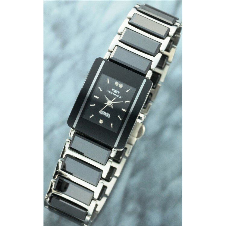テクノス テクノス TECHNOS 腕時計 T9796TB レディース ステンレス セラミックス アナログ シルバー ブラック
