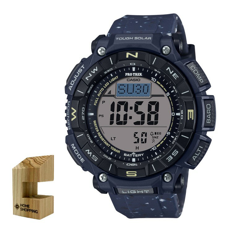 楽天ホームショッピング（木製時計スタンド付）カシオ CASIO 腕時計 PRG-340SC-2JF プロトレック PROTREK メンズ Climber Line ソーラー 樹脂バンド デジタル メーカー保証1年（国内正規品）（3月新商品）