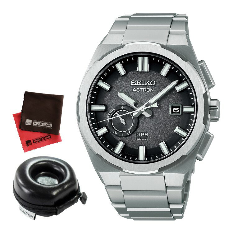 （丸型時計ケース・クロス付）セイコー アストロン SEIKO ASTRON ソーラー GPS衛星電波 腕時計 SBXD025 メンズ NEXTER コアショップ専用 チタンバンド 多針アナログ メーカー保証3年 国内正規品