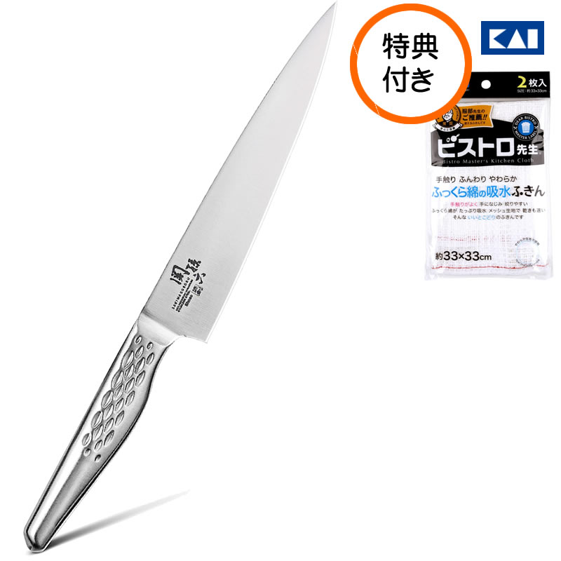 関孫六 匠創 貝印（KAI） ペティ ステンレス包丁セット ふきん付 （ペティナイフ150mm）AB5161（AB5161） オールステンレス 食器洗浄機可 キッチンナイフ