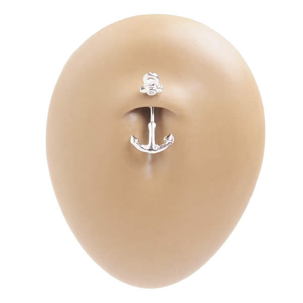 へそピアス 16G アンカー バナナバーベル ボディピアス ヘソピアス へそピ ヘソピ ボディーピアス ボディピ サージカルステンレス アレルギー 02P07Feb16 ポイント消化 消費