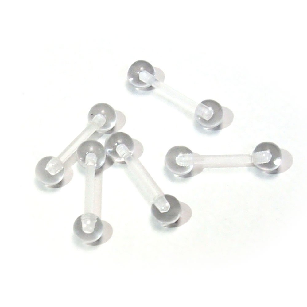 透明ピアス 16G トラガス 5個セット 透明ピアス UV アクリル ストレート バーベル 16G 軟骨ピアス ヘリックス ボディピアス ラブレット リップ 金...