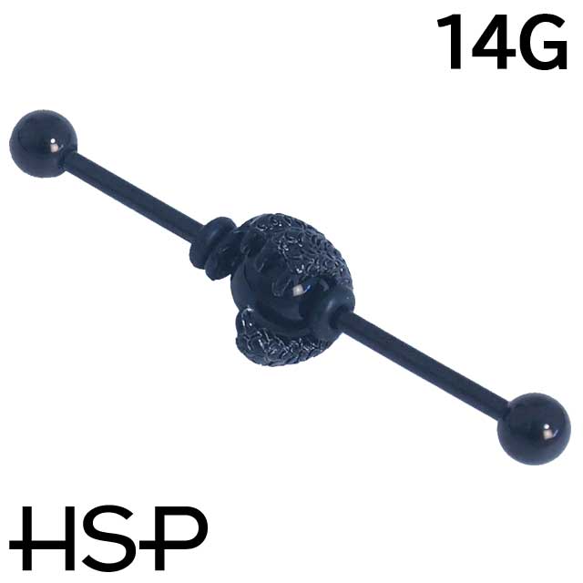 ボディピアス インダストリアル ドラゴンクロウ ホールディングブラックボール ストレートバーベル 14G 軟骨ピアス 耳ピアス ヘリックス 316L サージカル ステンレス ラブレット リップ 金属アレルギー ボディピアス nnktp ポイント消化 消費