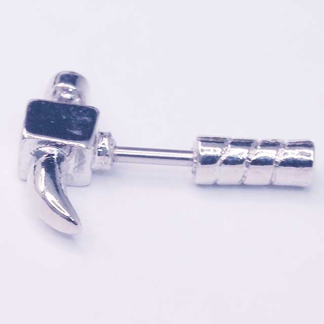 ボディピアス クローハンマー ストレートバーベル 16G 軟骨ピアス 耳ピアス ヘリックス 316L サージカル ステンレス ラブレット リップ 金属アレルギー ボディピアス nnktp ポイント消化 消費