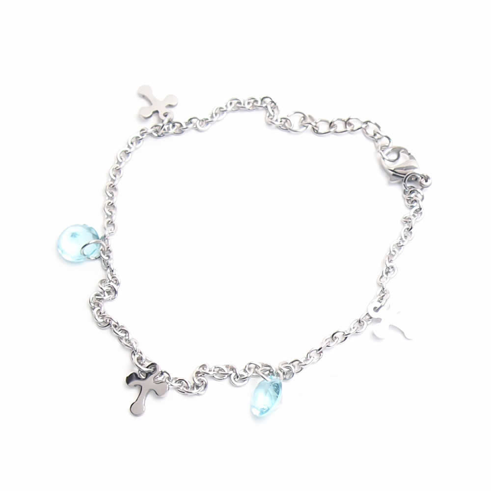 楽天市場】アクアマリン アンクレット（カラーブルー）（レディース