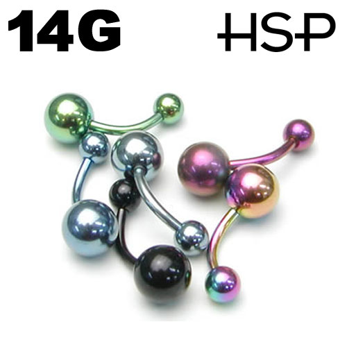 へそピアス 14G カラー バナナバーベル ボディピアス ヘソピアス へそピ ヘソピ ボディーピアス ボディピ サージカルステンレス アレルギー 02P07Feb16 ポイント消化 消費