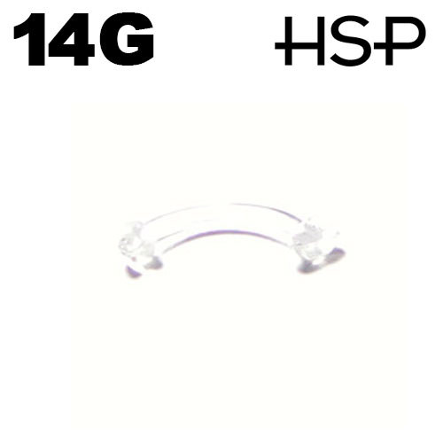 ボディピアス 14G トラガス 透明 ピアス リテイナー カーブ 軸長11mm ヘリックス 耳ピアス ボディピアス アクリル 樹脂 クリア ボディピアス ピアッ...