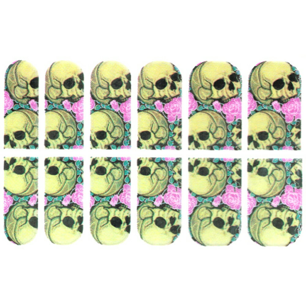 【スーパーSALE限定半額】ネイルシール スカル＆ローズ【ネイル/ネイルシール】 ポイント消化 消費