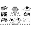 ハロウィン タトゥーシール エレファント ハロウィーン 【 星 文字 蝶 バタフライ ハート 羽 アルファベット 漢字 クロス 十字架 トライバル 龍 薔薇 太...