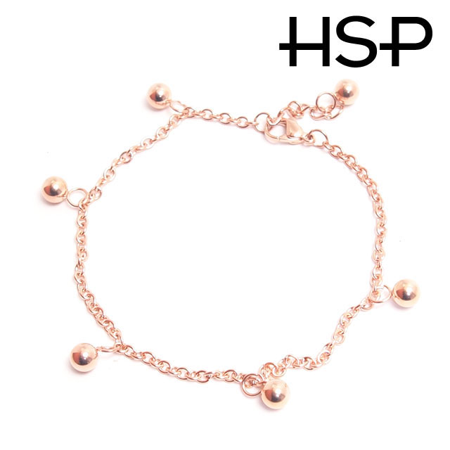 【スーパーSALE期間限定半額】316Lサージカルステンレス ピンクゴールド ボールチャーム アンクレット ポイント消化 消費