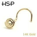 ボディピアス 20G トラガス 14K ゴールド スパイラル ノーズスクリュー 軟骨ピアス 耳ピアス ヘリックス ボディピアス 14金 ボディピアス ラブレット...