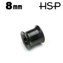 ボディピアス 0G 8mm ブラックダブルフレア イヤレット ヘリックス 耳ピアス ボディピアス 316L サージカル ステンレス ボディピアス ピアッシング ...