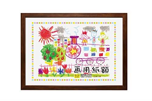 万丈 VANJOH フォトフレーム 画用紙額 8切 壁掛専用 ブラウン 450959