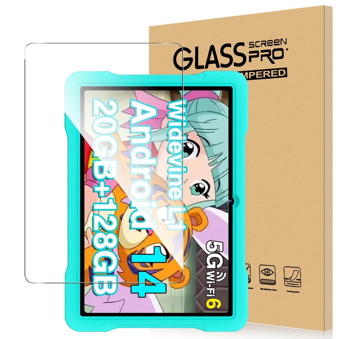 For UJJ U8 フィルム 10.1インチ タブレット 強化ガラス 高感度タッチ 高透過率 硬度9H 指紋防止 Greer..