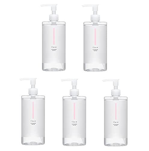 Chacott チャコット クレンジングウォーター ポンプ式 W洗顔&化粧水 500ml 001 レディース&メンズ用 ジェンダーレスコスメ (5個セット)