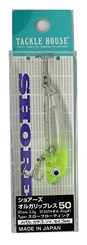 タックルハウス ルアー ショアーズ オルガリップレスSOL50 NO.46 クリアチャートヘッド