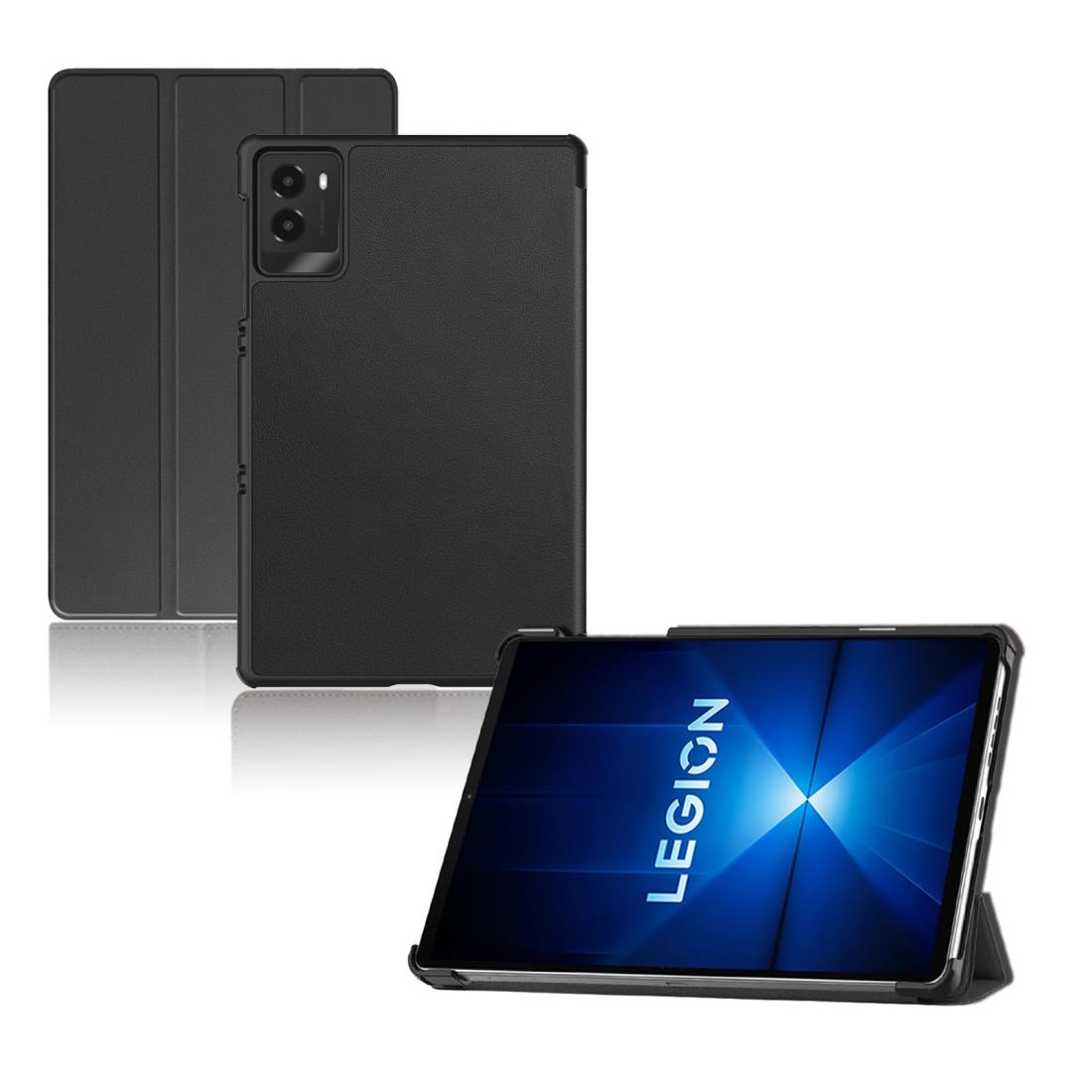 For Lenovo Legion Tab Y700 gen4 ケース 8.8インチ タブレット 保護ケース 高級PU 全面保護 調節可能 防水防汚 衝突防止 薄型軽量 良い手触り Greerass 長持ち スタンド機能付き タブレット ケース (ブラック)