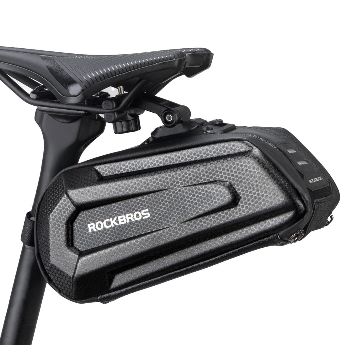 ROCKBROS(ロックブロス)サドルバッグ 自転車 バッグ ロードバイク フレームバッグ 大容量 約1.7L 防水 防圧 小型 軽量 小物収納 反射付き 耐磨耗性 取り付け簡単 超強力固定