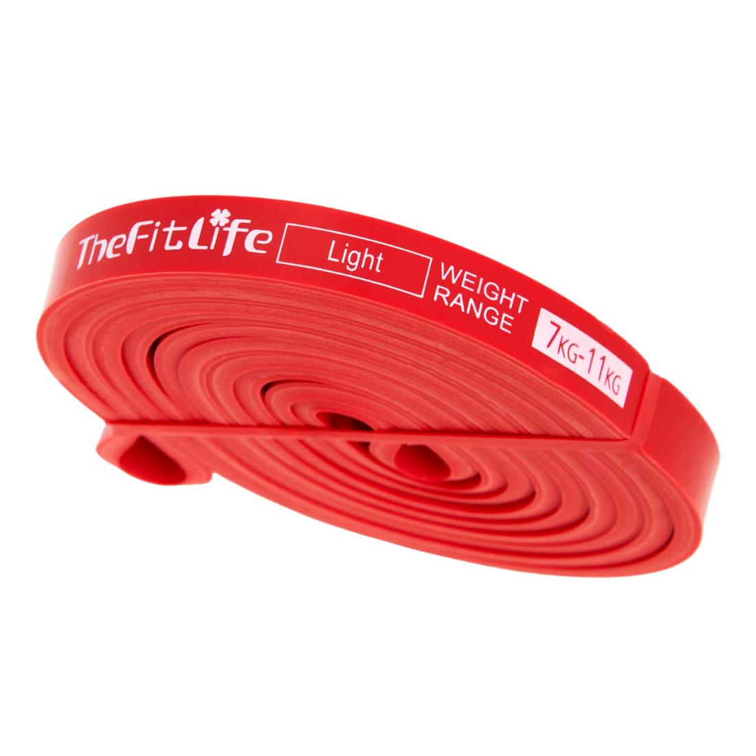 TheFitLife トレーニングチューブ 筋トレチューブ 懸垂チューブ (赤)