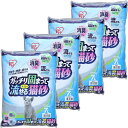アイリスオーヤマ(IRIS OHYAMA) ガッチリ固まってトイレに流せる猫砂 ダブル消臭 7L×4袋 (まとめ買い)