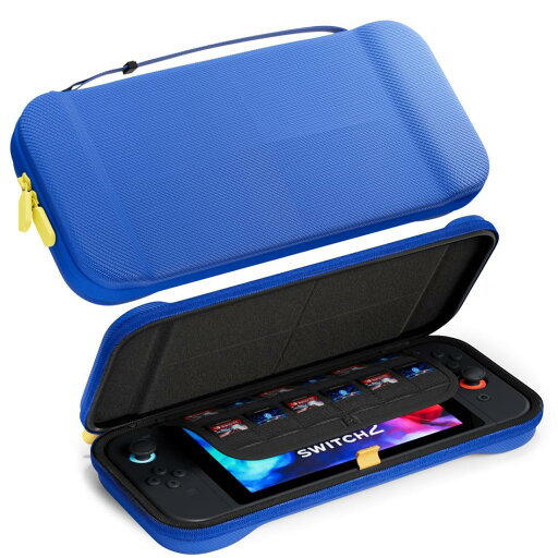 ProCase Nintendo Switch 2 収納ケース、耐衝撃・防水・12ゲームカードスロット付き、薄型ハードシェルケース 持ち運び便利 (ブルー) ProCase Nintendo Switch 2 収納ケース、耐衝撃・防水・12ゲームカードスロット付き、薄型ハードシェルケース 持ち運び便利 (ブルー)