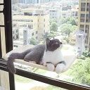 猫 ハンモック 窓 猫 ベッド 吸盤式 強力な吸盤 窓掛け 窓際マット 折りたたみ 窓ハンモック 取り付け簡単 四季兼用 耐荷重15kg 日光浴 ネコ用 猫 キャット ねこ 室内用 睡眠 運動 休憩 吸盤式 ペットベッド (大(30*52cm), ベージュ)