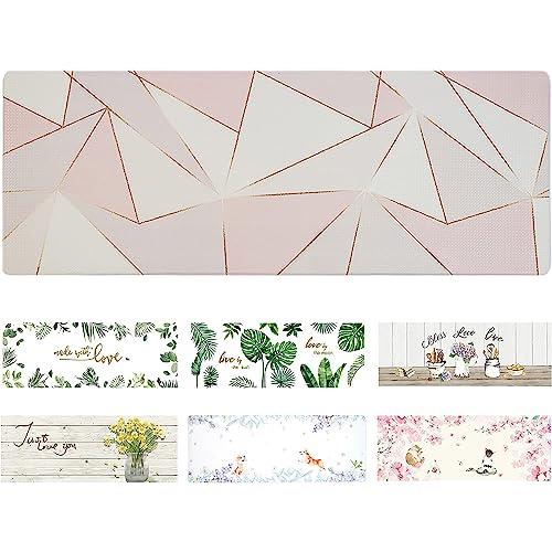 RECYCO キッチンマット 塩化ビニル製 PVC台所低反発マット 拭ける 滑り止め 抗菌 防炎 撥水 防音 ロボット掃除機対応 洗濯不要 45X120cm 厚さ8mm 三宅