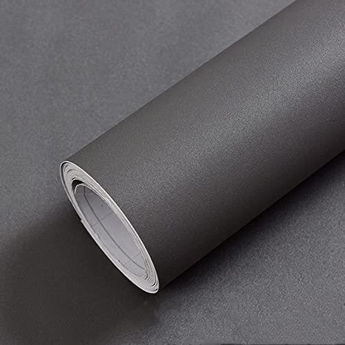 壁紙シール グレー 44.5cmx10m リメイクシート 無地 はがせる 防水 壁紙シート カッティングシート リフォームシート 厚手 おしゃれ 剥がせる壁紙 DIY 耐熱（ダークグレー壁紙シール ）