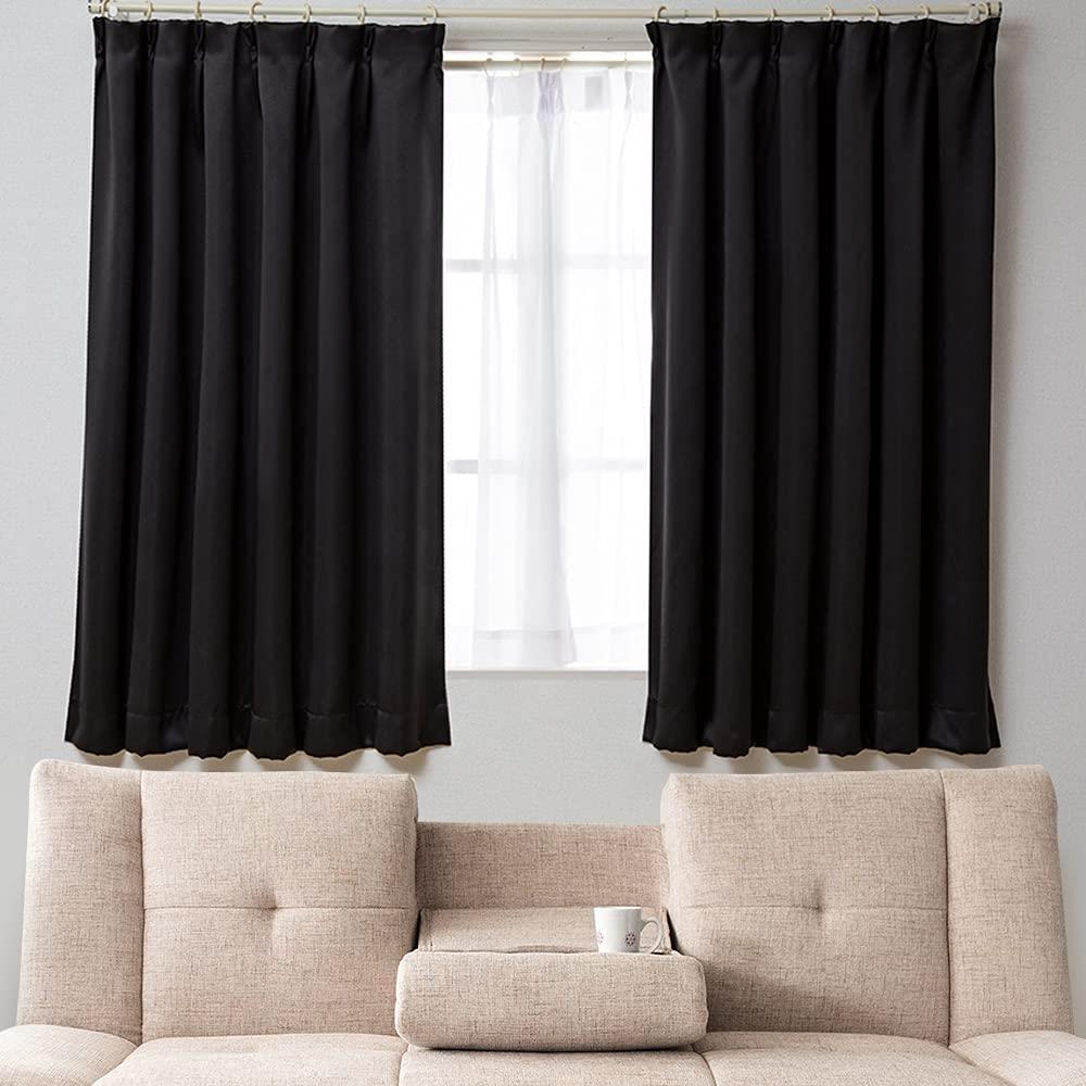 アイリスプラザ 遮光度99.99%カーテン 幅100×丈135cm 1級遮光 タッセル付き しっかり厚手 節電＆省エネ..