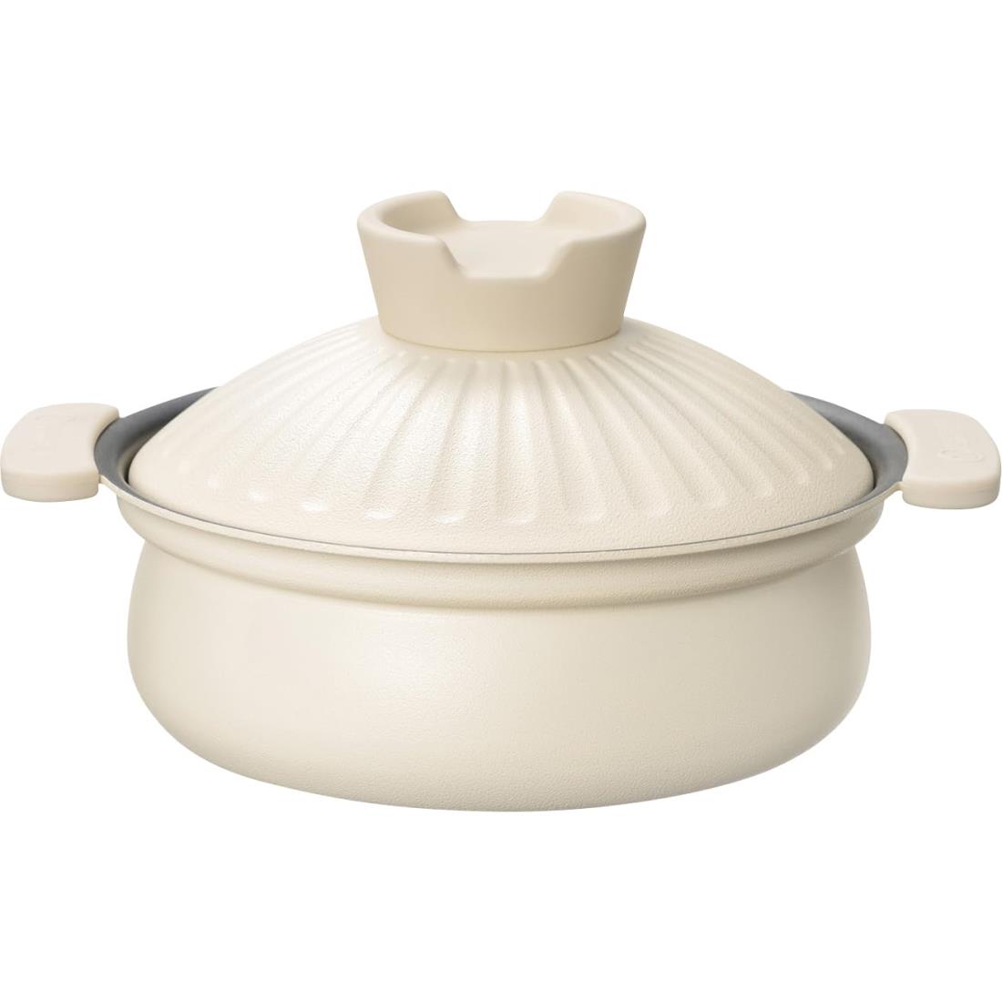 和平フレイズ(Wahei freiz) 軽くて割れない 土鍋風 卓上鍋 18cm ふっ素樹脂加工 PFOAフリー IH・ガス みのり丈膳 RB-2850