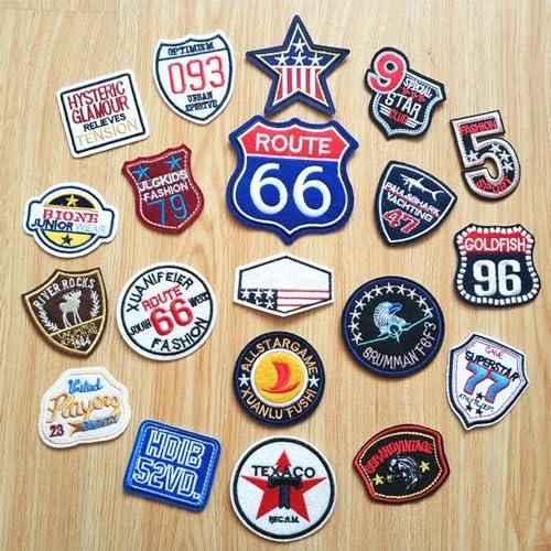 DFsucces アイロンワッペン 人気セット 刺繍パッチ 補修 ワッペン 貼り付けまたは縫い付け パッチステ..