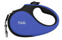 TUG 360°タングルフリー、頑丈引き込み式犬リード、スリップ防止ハンドル付き;5 m 強いナイロンテープ。片手ブレーキ、一時停止、ロック S サイズ ブルー(4)