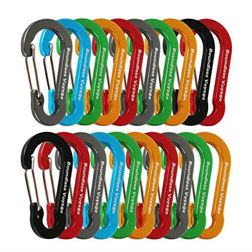 Boundless Voyage カラビナ 収納袋付き (ランダム色,20個セット) Boundless Voyage カラビナ 収納袋付き (ランダム色,20個セット)