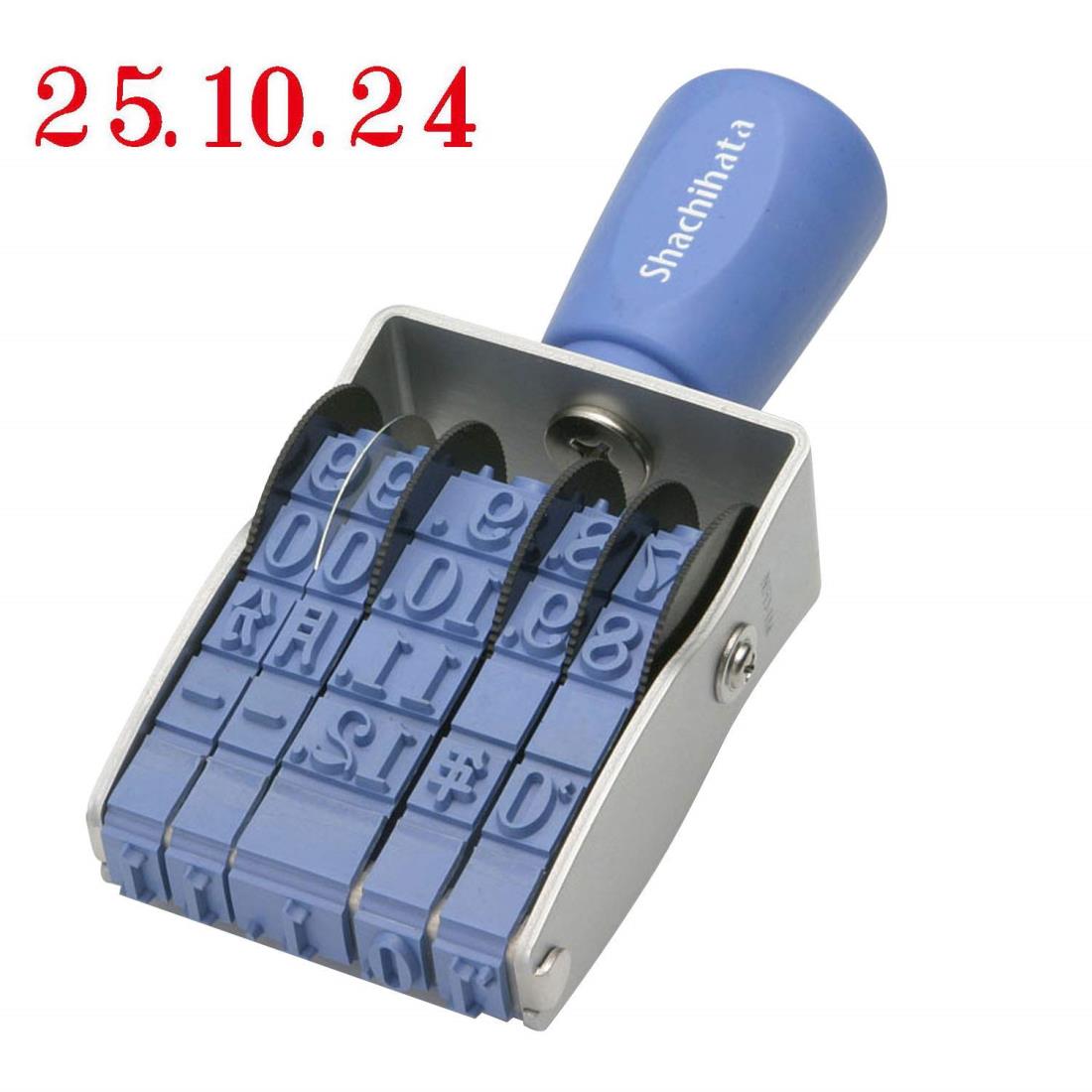 シャチハタ スタンプ 回転ゴム印 欧文日付 1号 捺印サイズ 約44×8ミリ 明朝体