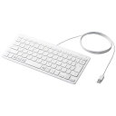 エレコム キーボード 有線 パンタグラフ ミニキーボード ホワイト TK-FCP096WH(2)